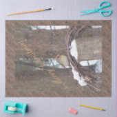 Papier Mousseline Petits voeux de Noël d'oiseaux (Artisanat)