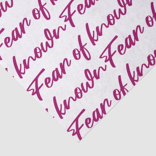 Papier Mousseline Peur connue (Détail)