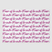 Papier Mousseline Peur connue (Recto)