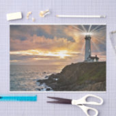 Papier Mousseline Phare au coucher du soleil (Artisanat)