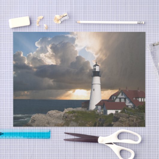 Papier Mousseline Phare dans une tempête (Artisanat)