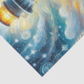 Papier Mousseline Phare de Noël - Découpage nautique (Détail)