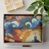 Papier Mousseline Phare De Verre Noir Découpage Nautique (Cadeau)