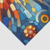 Papier Mousseline Phare De Verre Noir Découpage Nautique (Détail)