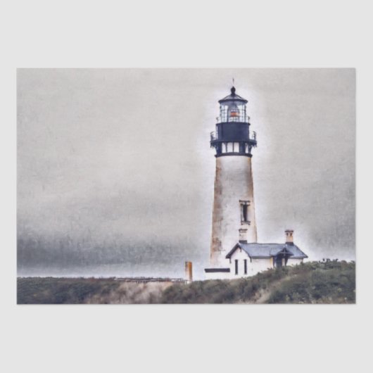 Papier Mousseline Phare de Yaquina Head Newport Oregon (Recto)