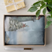 Papier Mousseline Phare d'hiver Nautical Beach Noël (Cadeau)