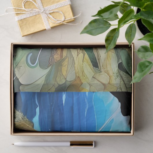 Papier Mousseline phare face à la mer (Cadeau)