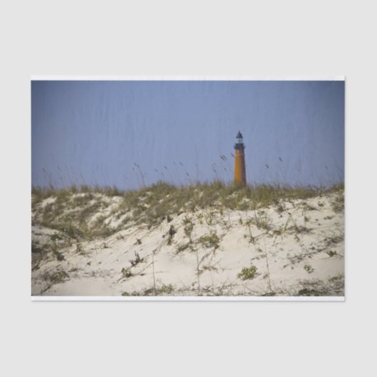 Papier Mousseline Phare Ponce Inlet Blue Sky Beach Paysage (Recto)