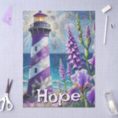 Papier Mousseline Phare Violet Floral Découpage personnalisée (Artisanat)