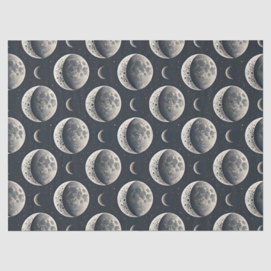 Papier Mousseline Phase Lunaire Céleste (1) (Recto)