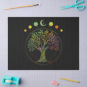Papier Mousseline Phases de l'arbre de vie de la lune (Artisanat)