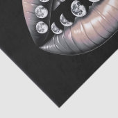 Papier Mousseline Phases de lune céleste Lèvres Découpage (Détail)