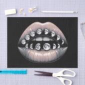 Papier Mousseline Phases de lune céleste Lèvres Découpage (Artisanat)