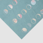 Papier Mousseline Phases Lune turquoise (Détail)
