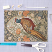 Papier Mousseline Pheasant Vintage Floral William Morris Inspired  (Artisanat)