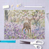 Papier Mousseline Phlox Violet de Printemps et Faon (Artisanat)