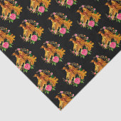 Papier Mousseline Phoenix Floral Se Lève De L'Imaginaire Des Cendres (Détail)