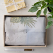 Papier Mousseline Photo de 2 ananas sur une plage (Cadeau)