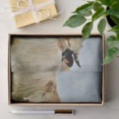 Papier Mousseline Photo de la ferme Tan Cows (Cadeau)