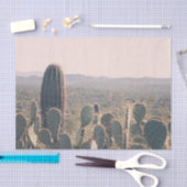 Papier Mousseline Photo de paysage de Boho de désert des cactus | de (Artisanat)