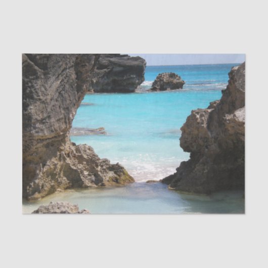Papier Mousseline Photo de Tropical Island Coast & Sea (Recto)