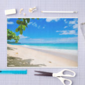 Papier Mousseline Photo d'une belle plage tropicale ensoleillée (Artisanat)