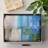 Papier Mousseline Photo d'une belle plage tropicale ensoleillée (Cadeau)