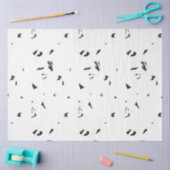 Papier Mousseline photo en noir et blanc d'un troupeau d'oiseaux (Artisanat)