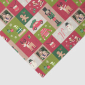 Papier Mousseline Photo personnalisée Patchwork Noël traditionnel (Détail)