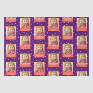 Papier Mousseline Photo pour enfant personnalisée Happy Birthday Gol