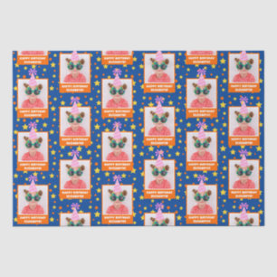 Papier Mousseline Photo pour enfant personnalisée Joyeux anniversair