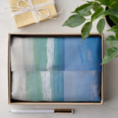 Papier Mousseline Photographie de plage Ciel bleu avec vagues (Cadeau)