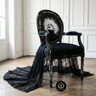 Papier Mousseline Photographie en noir et blanc de haute couture en