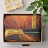 Papier Mousseline PHOTON CRAZY Abstrait Jaune Orange Fractal Fils (Cadeau)