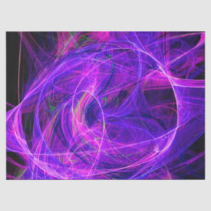 Papier Mousseline PHOTON FROID Abstrait Violet Bleu Fractales, Frotl