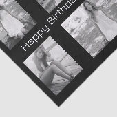 Papier Mousseline Photos B&W personnalisés & Texte Multi-occasion (Détail)