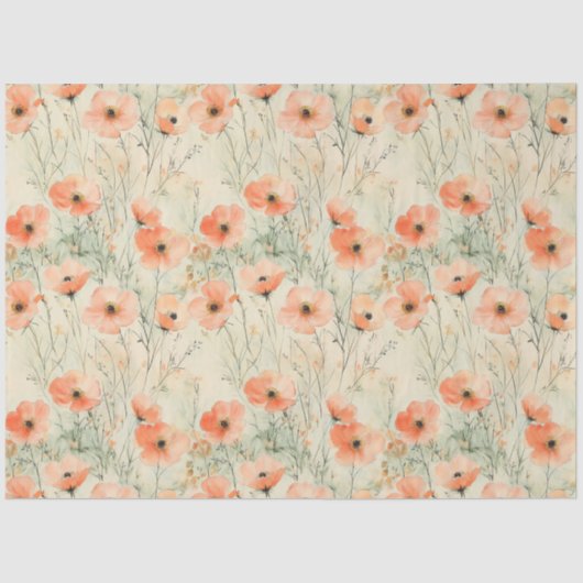 Papier Mousseline Photos d'aquarelle printanière Motif Decoupage (Recto)