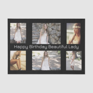 Papier Mousseline Photos et texte personnalisés pour toutes occasion