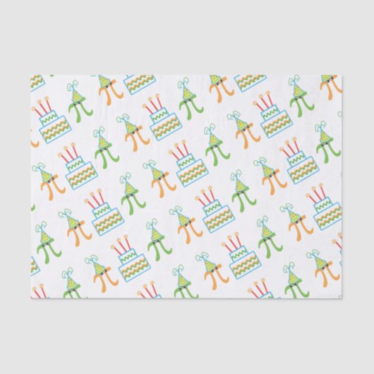 Papier Mousseline Pi Day Anniversaire 14 mars Tissue Paper (Recto)