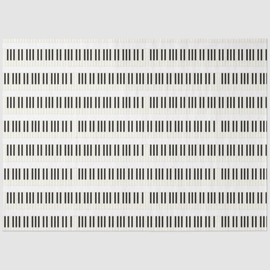 Papier Mousseline Piano Clavier Graphique Découpage Tissu Papier (Recto)