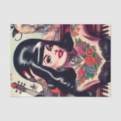 Papier Mousseline Piano Girl gothique (Recto)