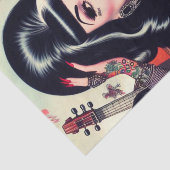 Papier Mousseline Piano Girl gothique (Détail)