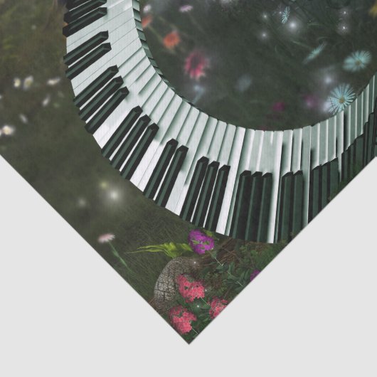 Papier Mousseline Piano imaginaire génial (Détail)