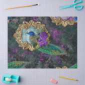 Papier Mousseline Pic, Fleurs et Découpage de cadre d'or (Artisanat)