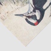 Papier Mousseline Pic vintage Parchemin Oiseau Découpage Nature (Détail)