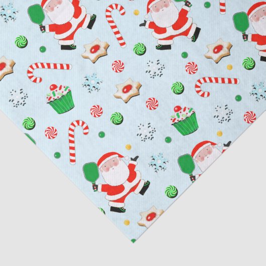 Papier Mousseline Pickball Noël Vacances Tissu Papier (Détail)