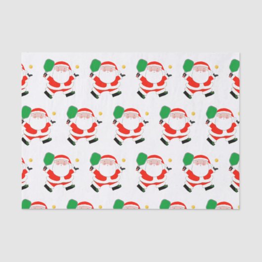 Papier Mousseline Pickball Noël Vacances Tissu Papier (Recto)