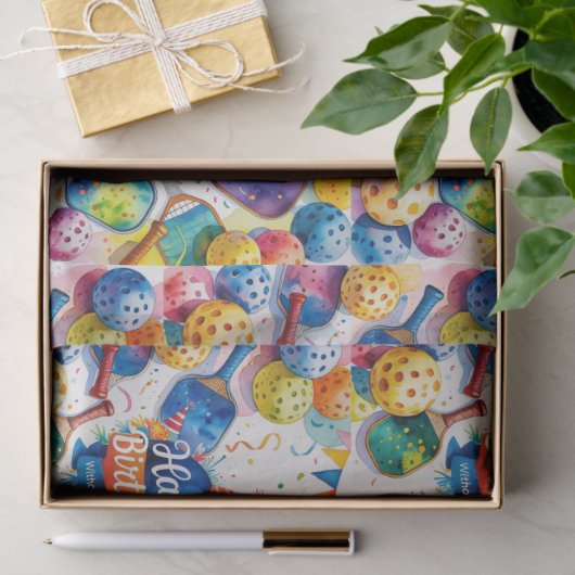 Papier Mousseline Pickleball Anniversaire thème (Cadeau)