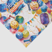 Papier Mousseline Pickleball Anniversaire thème (Détail)