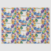 Papier Mousseline Pickleball Anniversaire thème (Recto)